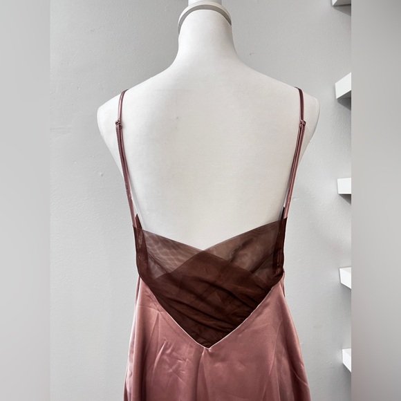 NWT Commence Open Back Satin Long Dress - Picture 7 of 16